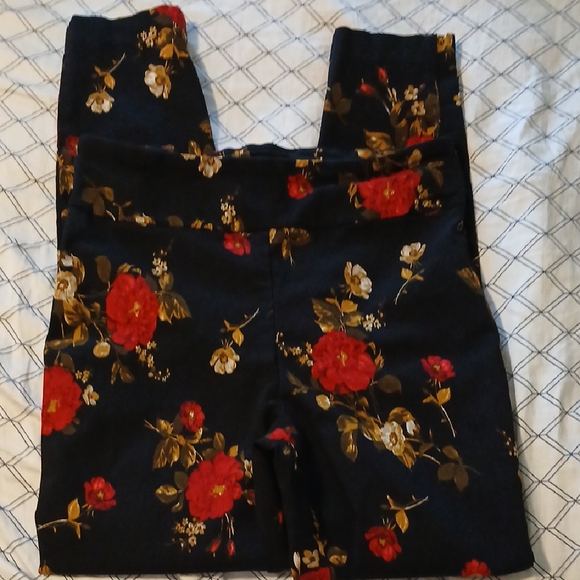 Jules & Leopold Pants - Jules & Leopold Floral Womans Leggings L
